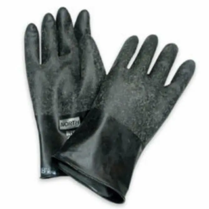 North Honeywell Butyl Chemical-Resistant Gloves – Size 10, Black 1