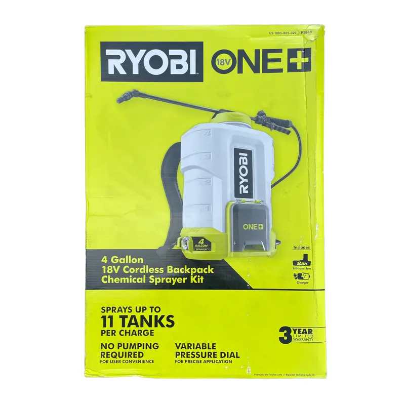 One+ 18V Lithium-Ion 4-Gallon Backpack Chemical Sprayer Kit With 2.0 Ah Battery And Charger 1