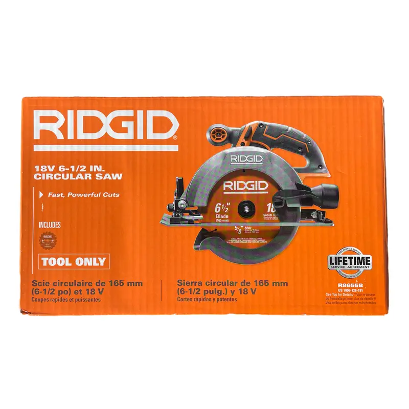 Ridgid 18V Cordless 6-1/2" Circular Saw – Bare Tool 1
