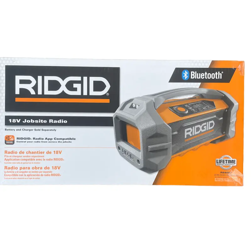 Ridgid 18V Cordless Jobsite Radio With Bluetooth And Hybrid Power Options 1