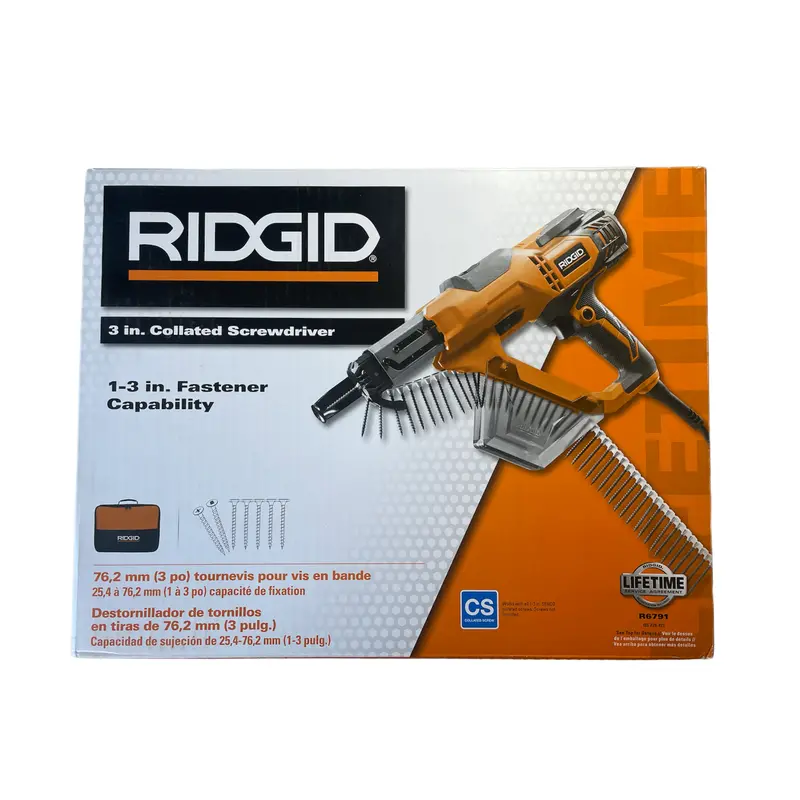 Ridgid 3-Inch Collated Screwdriver For Drywall & Decking 1