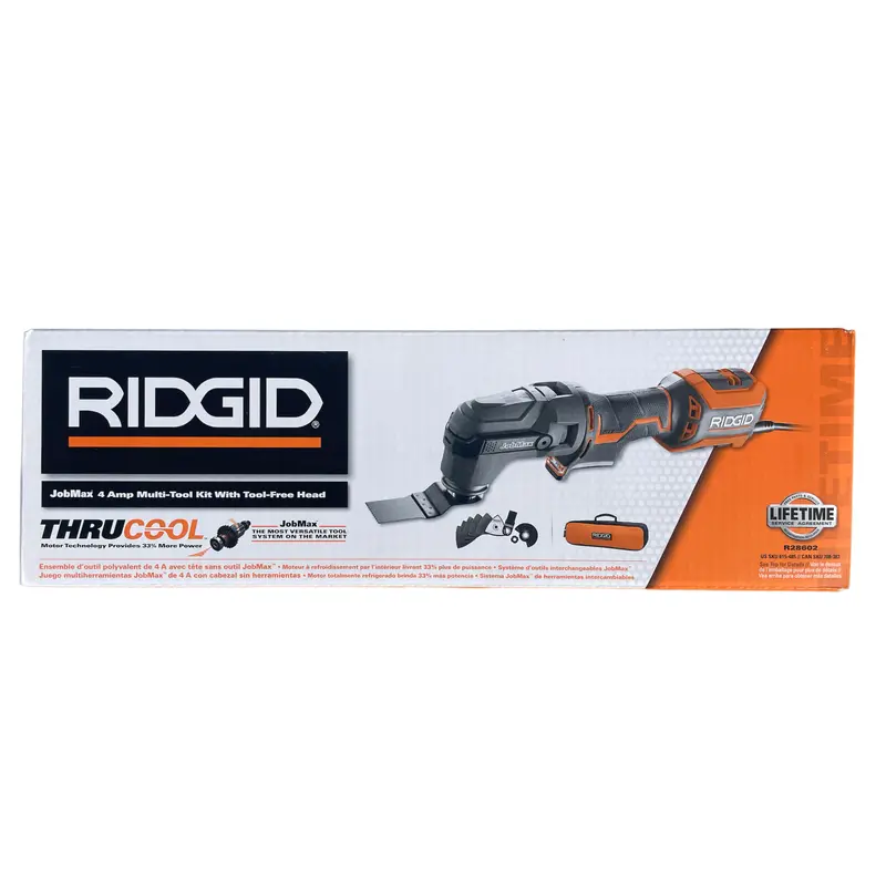 Ridgid 4A Corded Jobmax Oscillating Multi-Tool – Tool-Free Head System 1