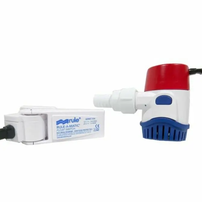 Rule Bilge Pump Kit With Auto-Activating Non-Mercury Float Switch 1