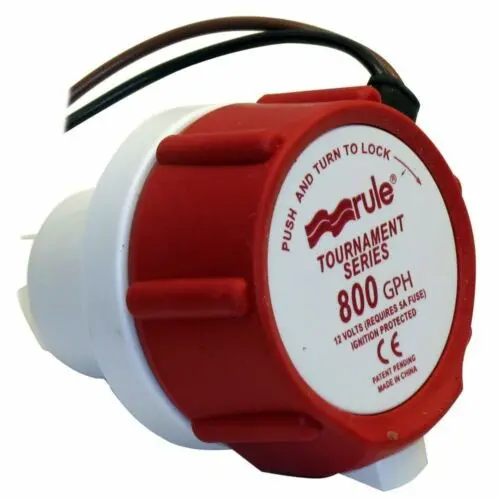 Rule Fc Tournament Series Livewell Pump – 800 Gph Replacement Motor For Baitwells 1