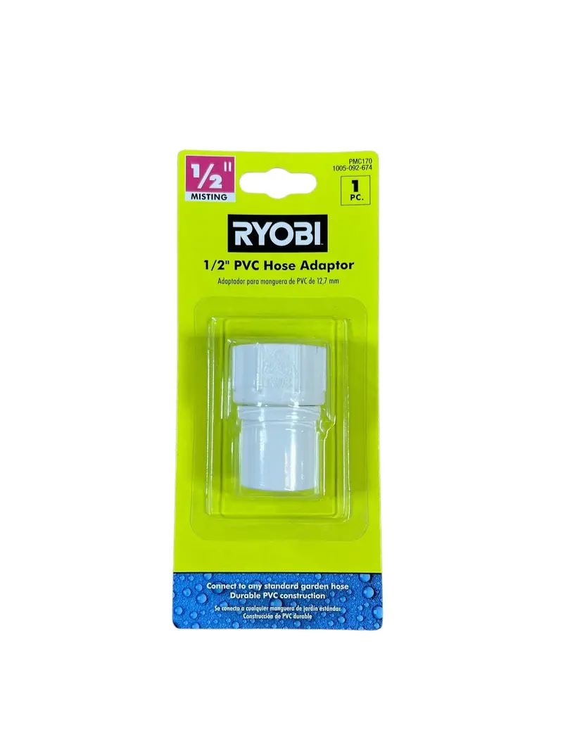 Ryobi 1/2-Inch Pvc Hose Adapter For Quick Connect/Disconnect 1