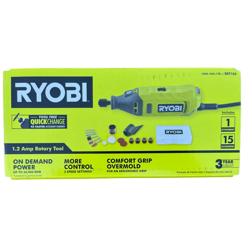 Ryobi 1.2A Corded Rotary Tool Kit With Accessory Pack 1