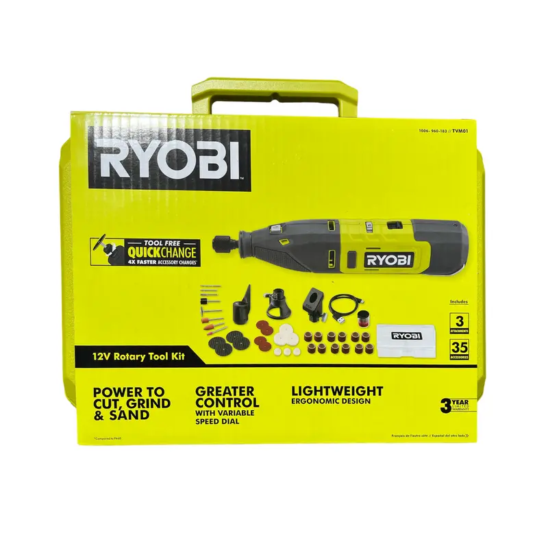 Ryobi 12V Cordless Rotary Tool Starter Kit 1