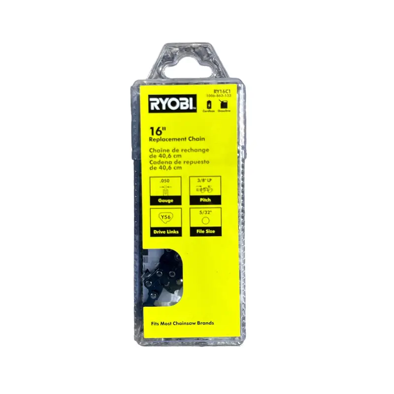 Ryobi 16" Standard Full-Complement Chainsaw Chain – 0.050" Gauge, 56 Links (Single-Pack) 1