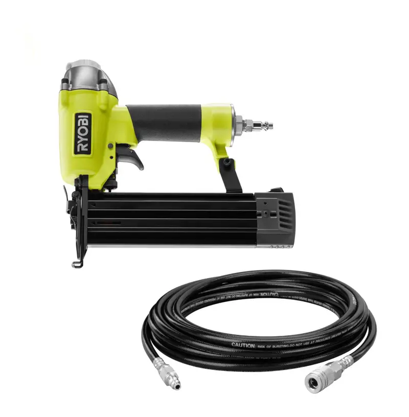 Ryobi 18-Gauge Pneumatic Brad Nailer (5/8" X 2") With 15 Ft Hose – Refurbished 1