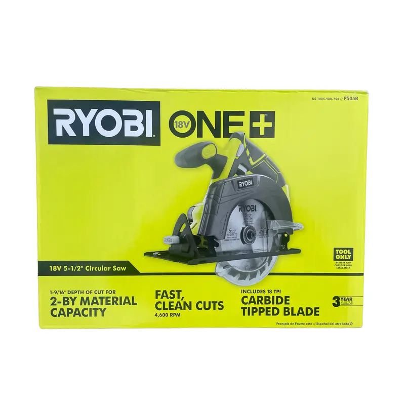 Ryobi 18V One+ Cordless 5.5-Inch Circular Saw (Bare Tool) 1