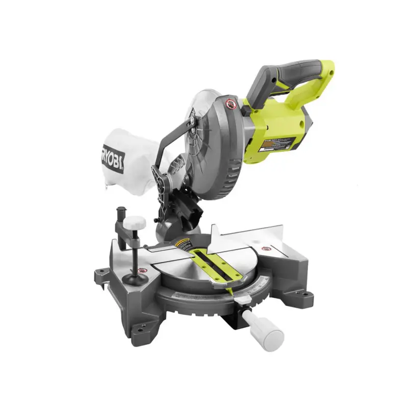 Ryobi 18V One+ Hp 7-1/4" Cordless Compound Miter Saw – Bare Tool With Blade & Wrench 1