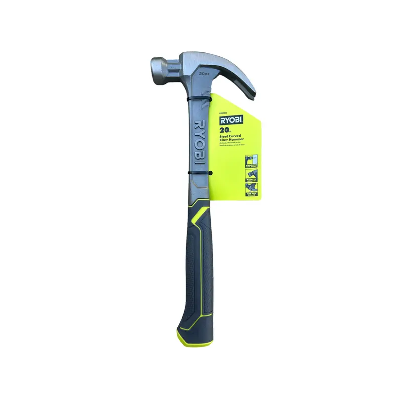 Ryobi 20 Oz. Steel Curved-Claw Hammer For Precision Driving And Extraction 1