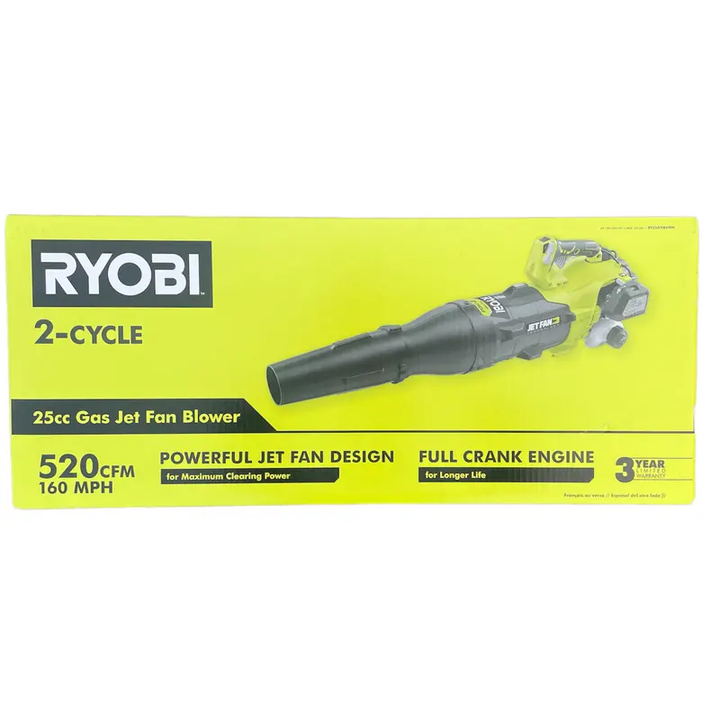 Ryobi 25Cc Gas-Powered Jet Fan Blower – 160 Mph / 520 Cfm 1