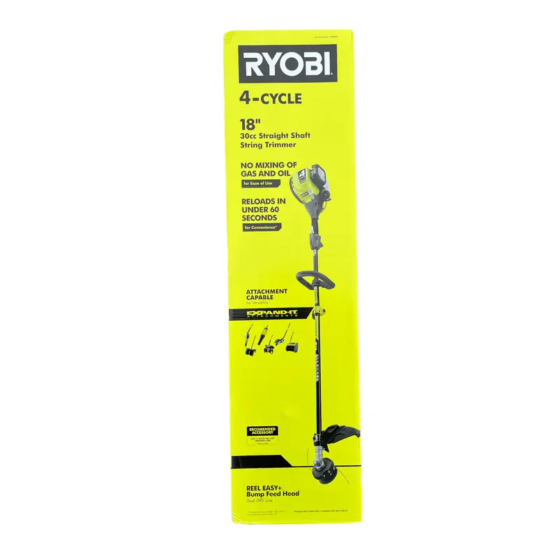 Ryobi 30 Cc 4-Stroke Straight Shaft Gas Trimmer – Attachment-Capable 1