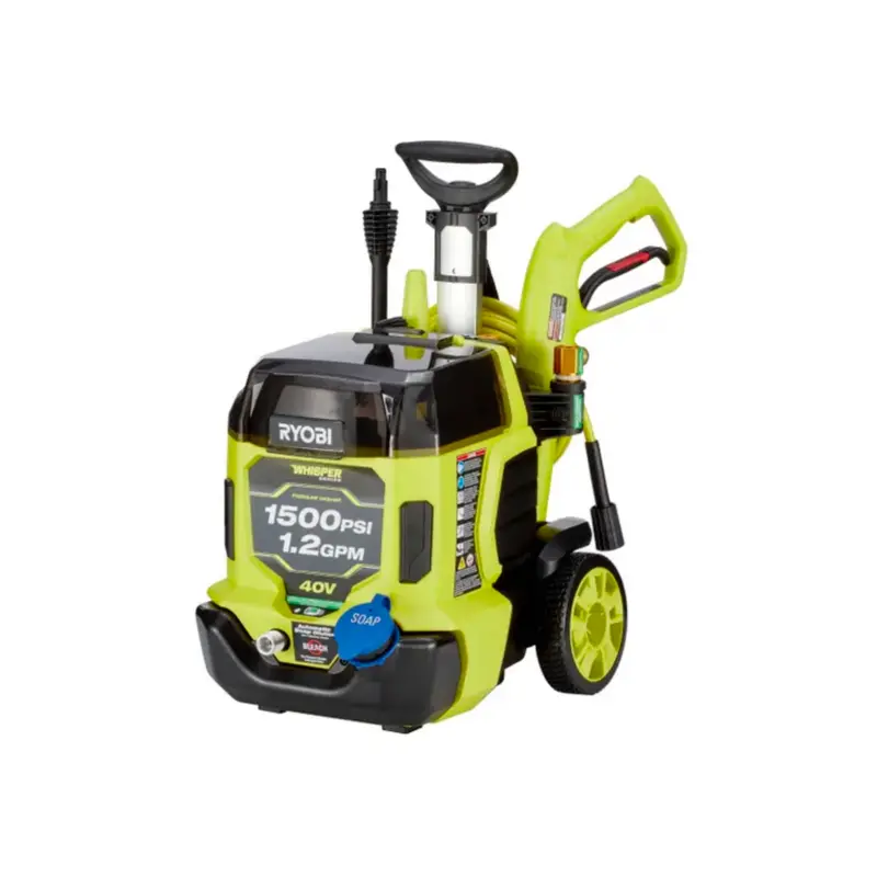 Ryobi 40V Hp Brushless Whisper Series Electric Pressure Washer – 1500 Psi / 1.2 Gpm, Tool-Only 1