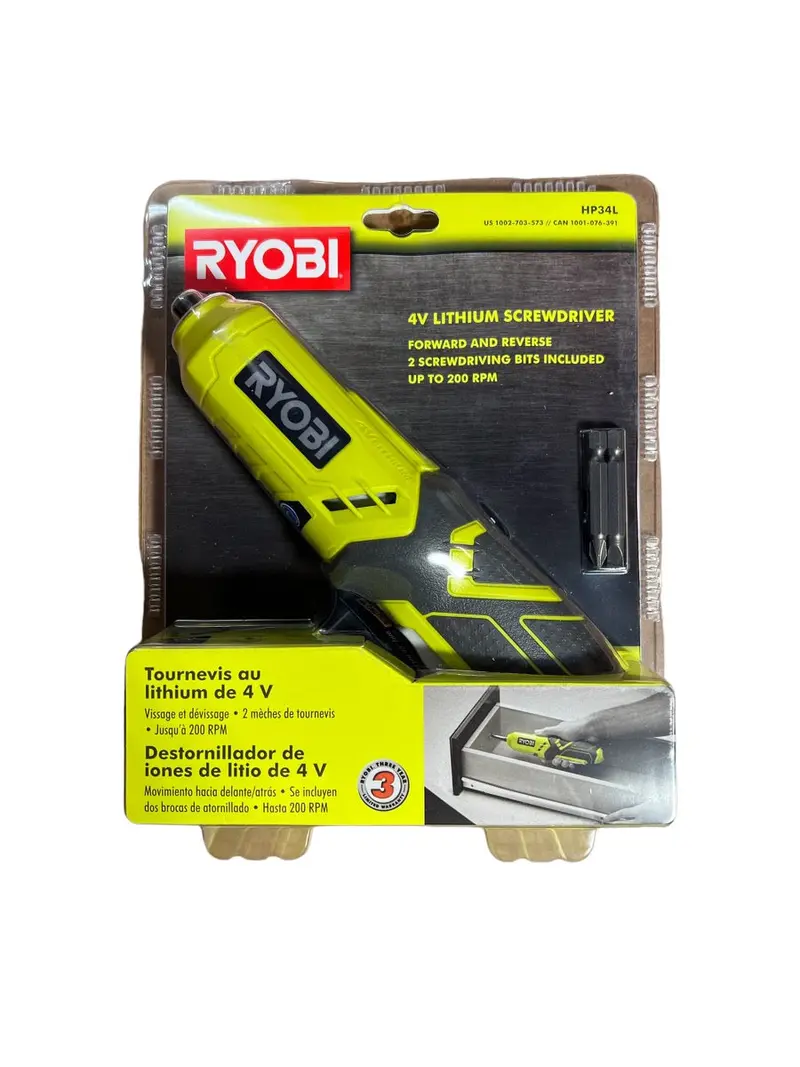 Ryobi 4V Lithium-Ion Cordless Screwdriver 1