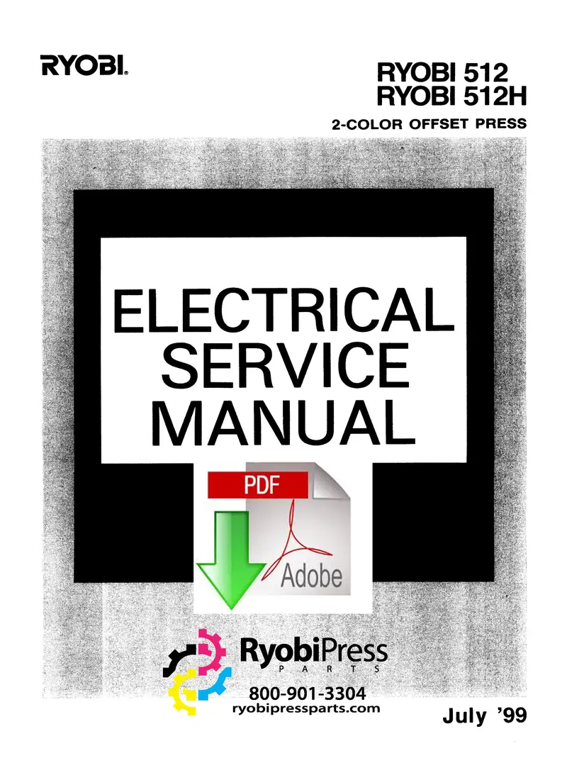Ryobi 512 / 512H & Ab Dick 6020 Electrical Service Manual – Digital Pdf Download 1