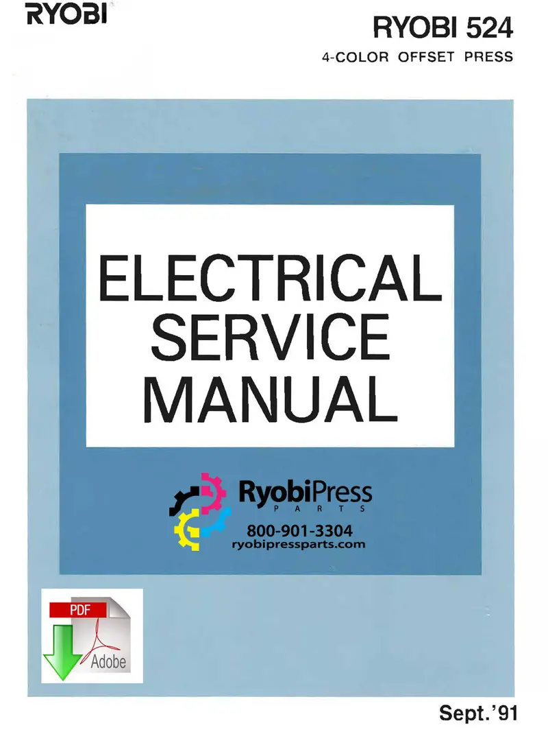 Ryobi 524 Electrical Repair Manual – Digital Pdf 1