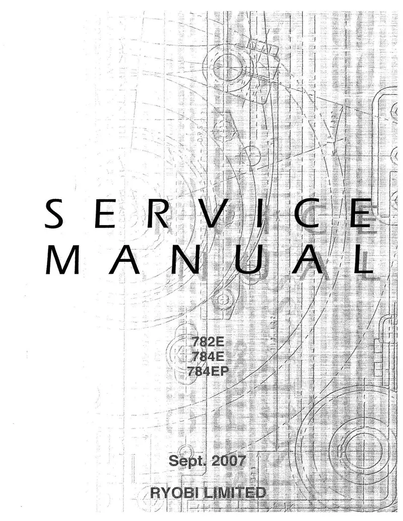 Ryobi 784E & 784Ep Service Manual – Pdf Format 1