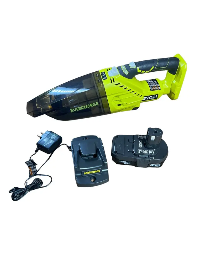 Ryobi Evercharge Cordless Hand Vacuum With Integrated Battery And Charger 1