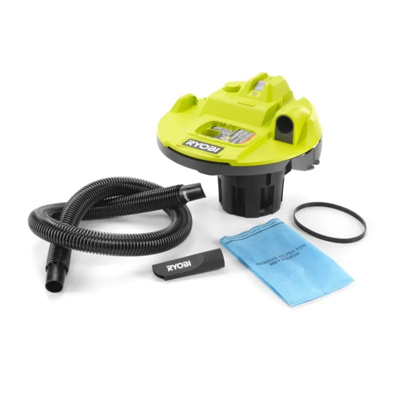 Ryobi One+ 18V 5-Gallon Wet/Dry Vacuum – Reconditioned With Hose & Crevice Tool 1