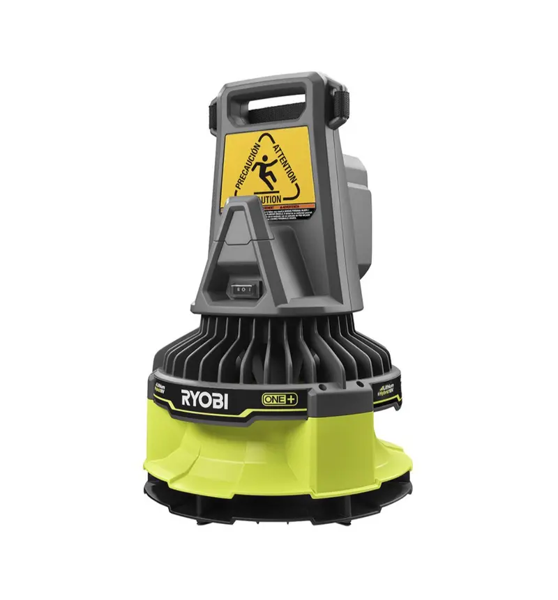 Ryobi One+ 18V Cordless Floor Dryer Fan – Portable Air Mover 1
