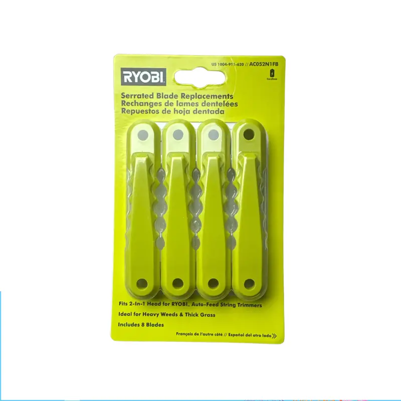 Ryobi Replacement Fixed Blades For 2-In-1 String Trimmer Head – 8-Pack 1