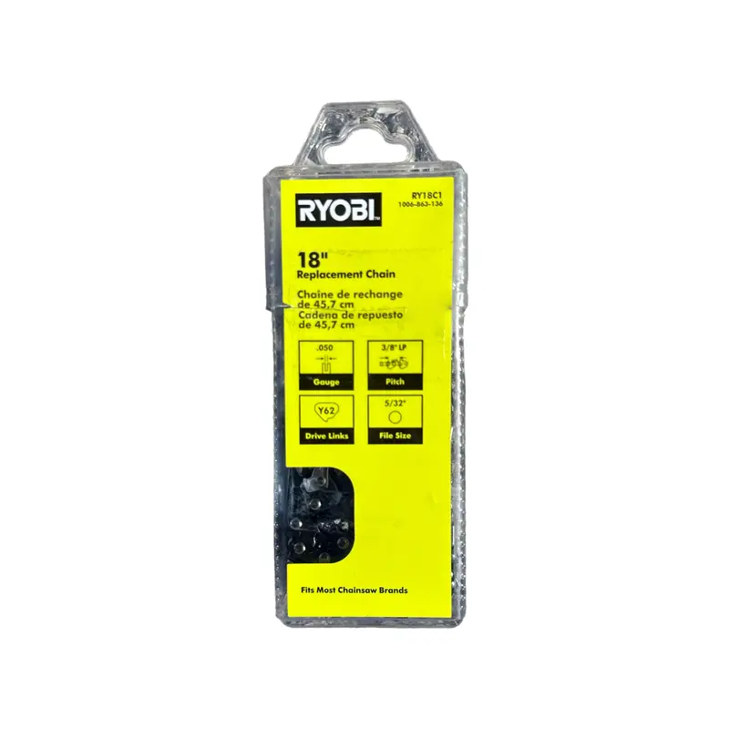 Ryobi Ry18C1 18" Full-Complement Chainsaw Chain – 0.050" Gauge, 62 Links (Single-Pack) 1