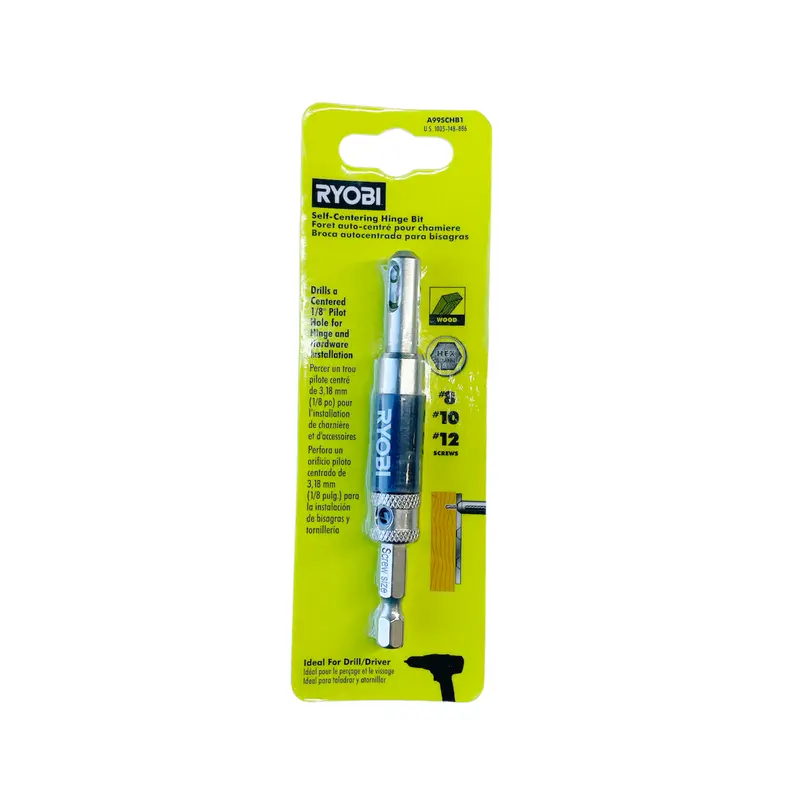 Ryobi Self-Centering Hinge Cutter Bit For Accurate Cabinet Installation 1