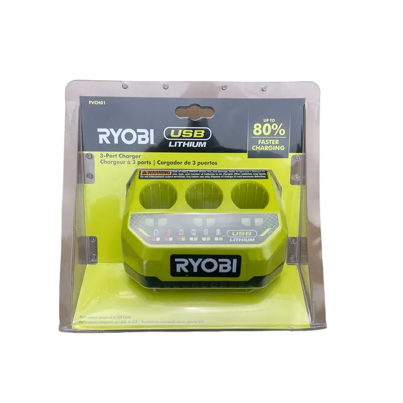 Ryobi Usb 3-Port Lithium-Ion Battery Charger 1