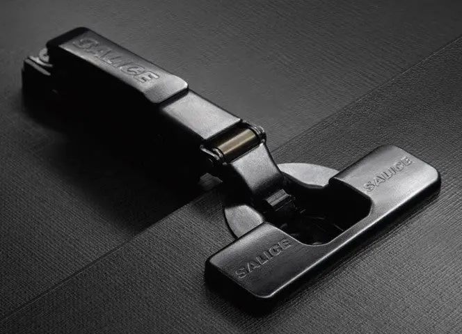 Salice 110° Full-Overlay Cabinet Hinge – Titanium Finish, Spring-Loaded 1