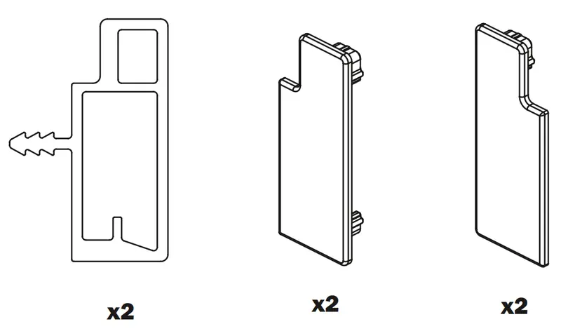 Salice Folder 180 Aluminium Profile Kit – For Wooden Door Applications 1