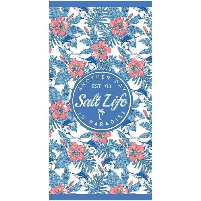 Salt Life Sailin Tropics Pattern Towel – Quick-Dry Fabric 1