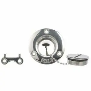 Sea Choice Stainless Steel Diesel Deck Fill Assembly With Cap (1-1/2" Hose) 1