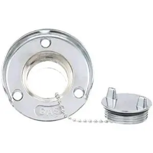 Sea Choice Stainless Steel Gas Deck Fill Plate For 1-1/2" Hose 1