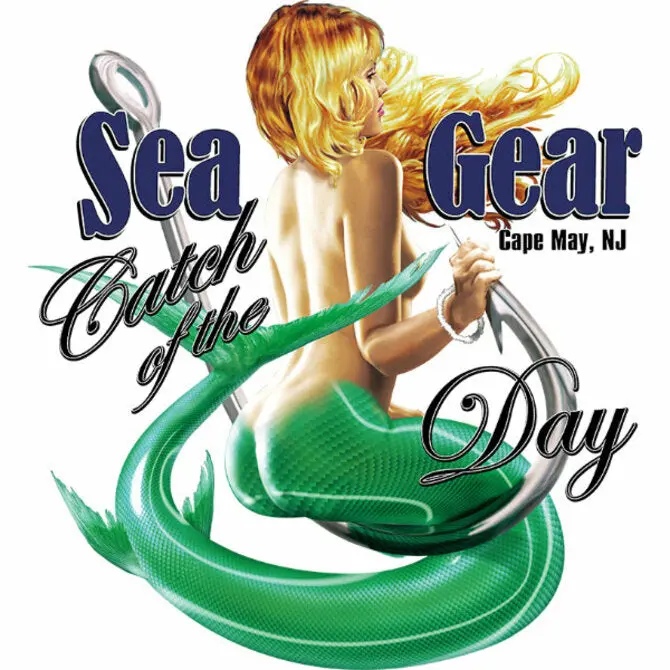 Sea Gear Catch Of The Day Vinyl Decal For Boats And Gear 1