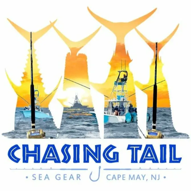 Sea Gear Chasing Tail Vinyl Decal For Boats And Gear 1