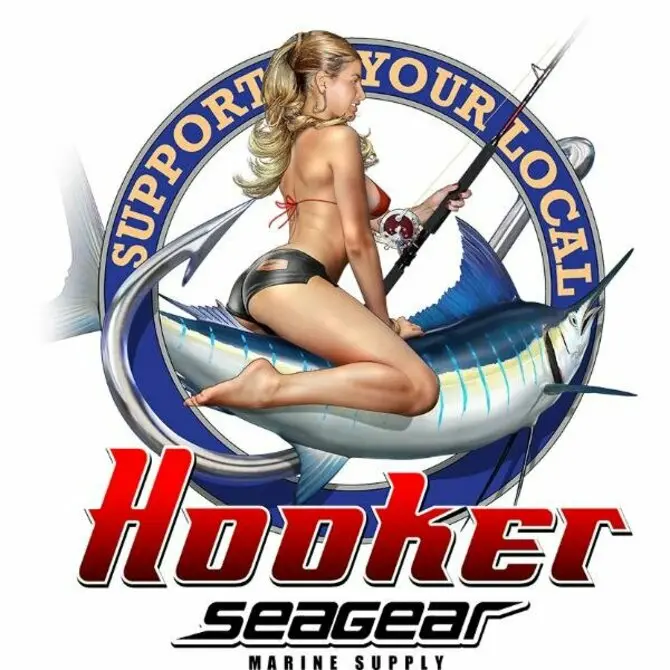 Sea Gear Hooker Vinyl Sticker – Durable Outdoor Decal 1