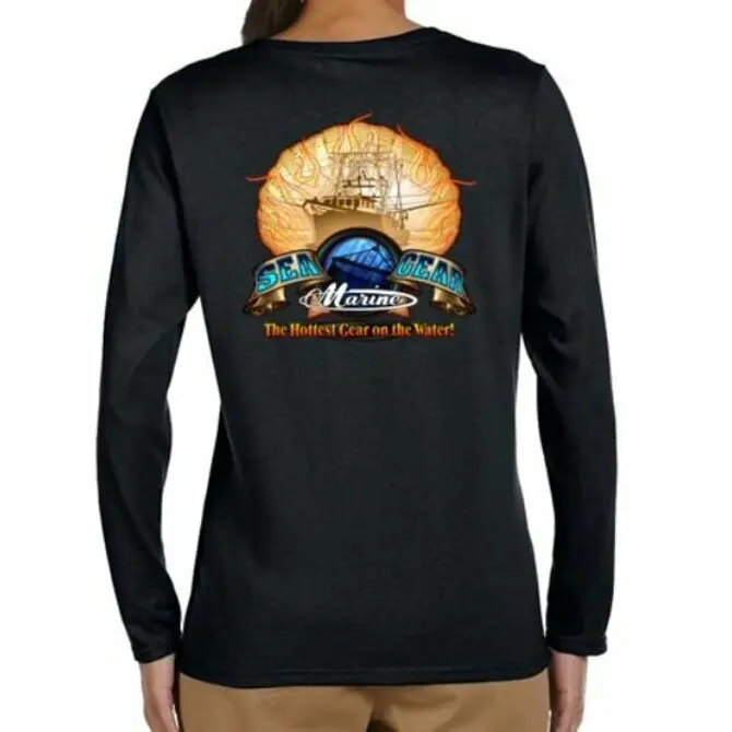 Sea Gear Women’S Flaming Scallop Long-Sleeve Top 1