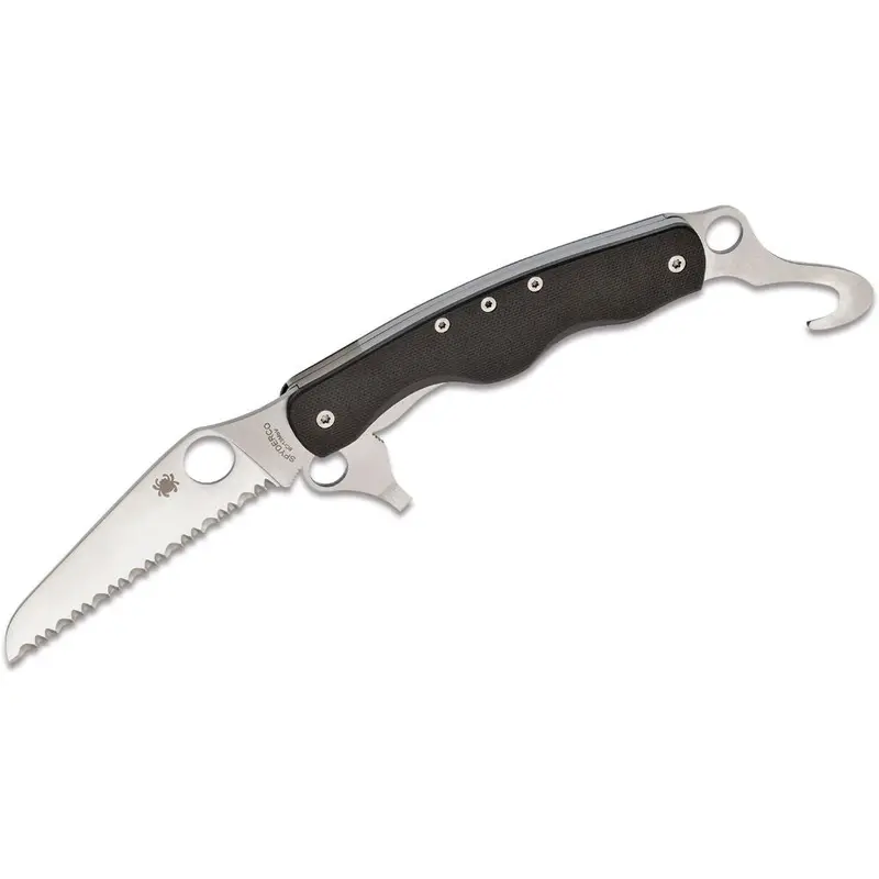 Spyderco Clipitool Rescue Multi-Tool Folding Knife – Black Handle 1