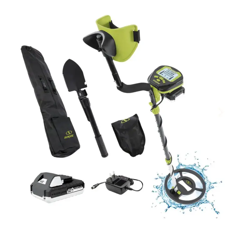 Sun Joe 24V Cordless Metal Detector Kit With 2.0Ah Battery, Charger & Tools 1