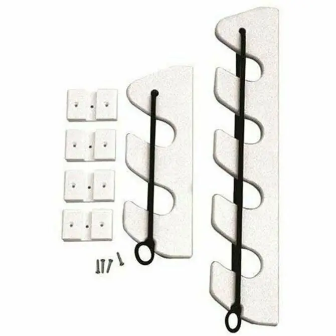 Teak Isle Marine 4-Rod Adjustable Bungee Rod Holder – White Finish 1