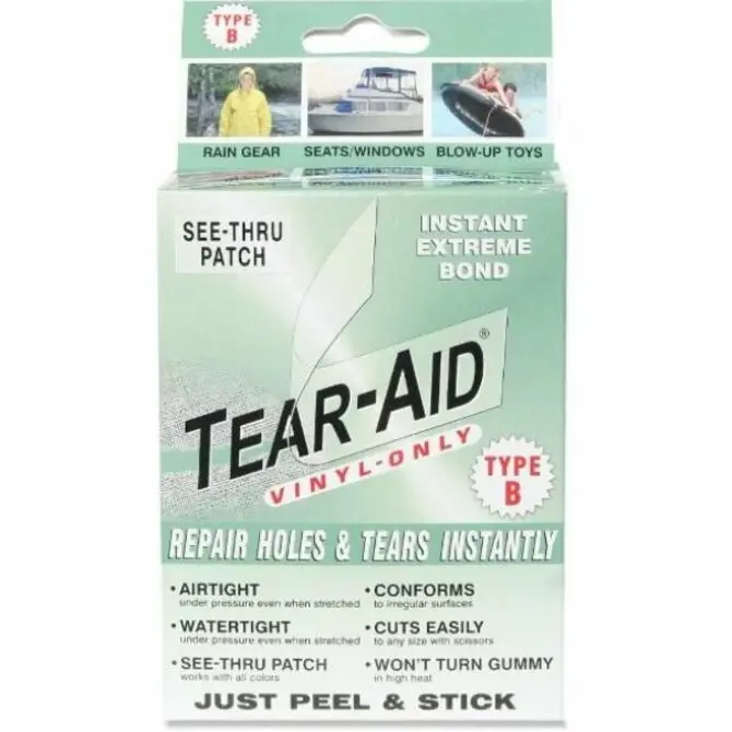 Tear-Aid Type B Vinyl Repair Patch Kit – Flexible, Waterproof Fix For Inflatables & Upholstery 1