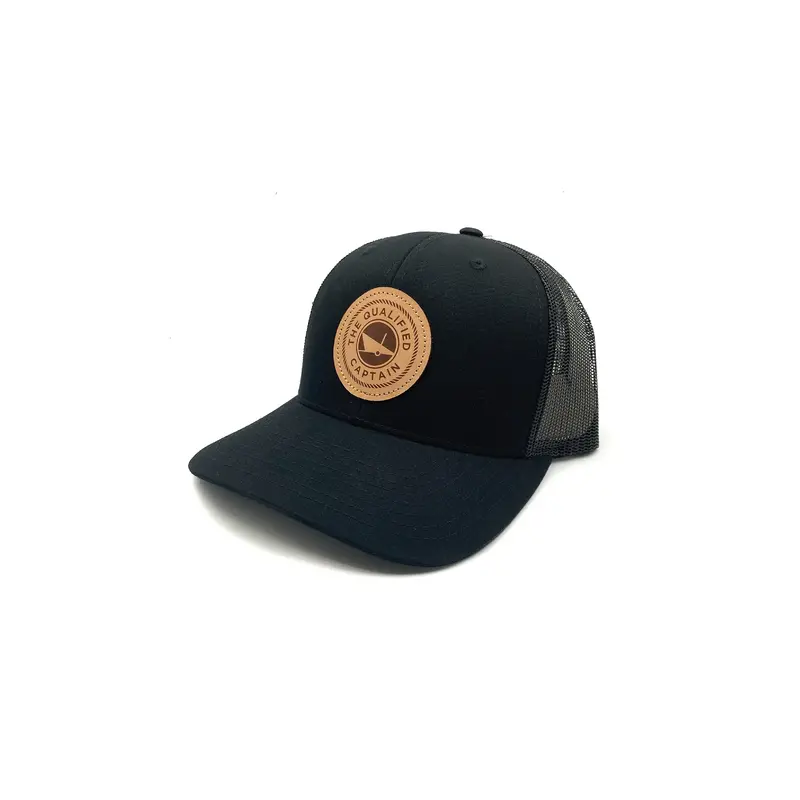 The Qualified Captain Leather Patch Hat – Premium Cotton Twill With Embroidery 1