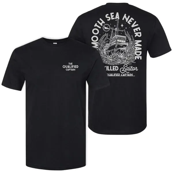 The Qualified Captain Smooth Sea Nautical Tee 1
