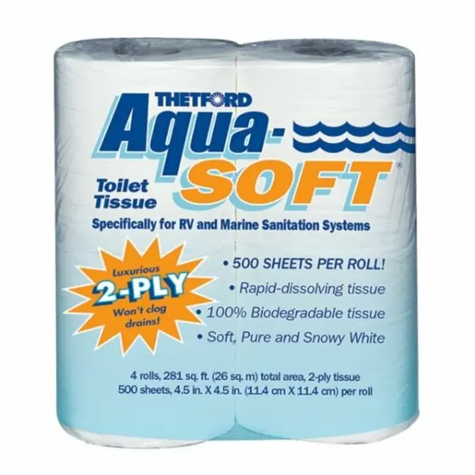 Thetford Aqua-Soft Rapid-Dissolve Toilet Paper – 4-Pack 1