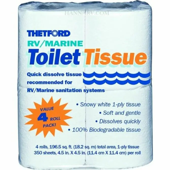 Thetford Rv Toilet Paper – 4-Roll Pack, Septic-Safe 1