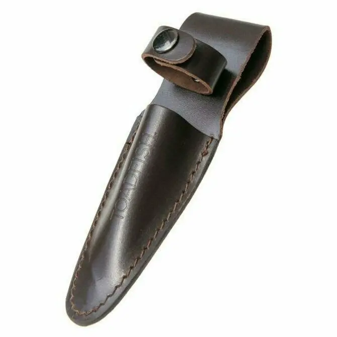 Toadfish Oyster Knife Sheath – Brown Leather-Style Nylon Carry Sleeve 1
