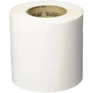 White Heat Shrink Tape – 6" Width × 180' Roll 1