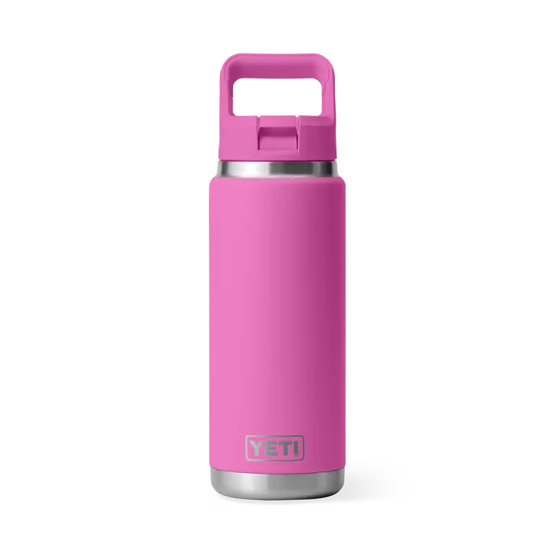 Yeti Rambler 26 Oz Vacuum-Insulated Water Bottle With Straw Cap 12